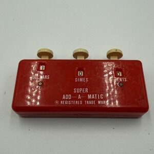 Vintage Super Add-A-Matic Pocket Calculator Cost Comparer‎ Japan Atomic Red